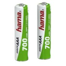 Hama AAA HR03 700mAh 1.2V Rechargeable Battery Batteries 2 Pack