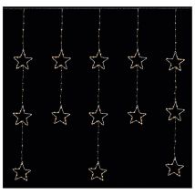 312 LED Star Christmas Pin Wire Curtain Lights Warm White Window Decoration