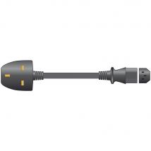 2m UK Plug to C13 Mains Lead 10A - Black