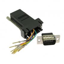 D9 Male to RJ45 Female Modular Adapter