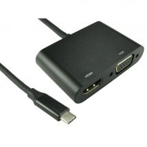 USB C Type-C to HDMI 2K4K 30Hz + VGA 1080p @ 60hz Adapter