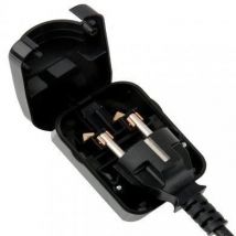 SCP3 Schuko Grounded Plug to UK Main Plug Converter 13A - Black