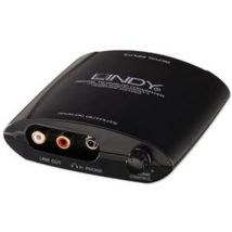 LINDY DAC & Headphone Amplifier, 24Bit/192KHz USB/Optical/Coaxial to RCA AUX, Digital-to-Analog Audio Converter Adapter