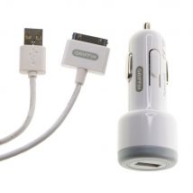 Griffin Powerjolt USB In Car Cigarette Lighter Power Charger + 30-Pin Cable for iPod iPhone iPad