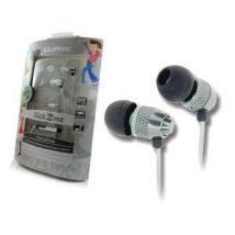 CLiPtec® Metalica Talk2Me BME717 In-Ear Headphones with cable wrap - Silver
