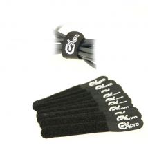 Ex-Pro® Reusable Velcro Hook & Loop Self-Gripping Cable Ties 150mm x 20mm - 10 Pack Black [Bulk Pack]