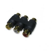 Ex-Pro Premium Gold Plated 3 x Female to Female Phono Socket to Socket Adapter - Join your AV Cables