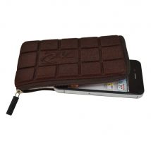 Croco® Super Chocolate Zipper Mobile Phone Case for iPhone 3, 3G, 4, 4S, iTouch - Brown