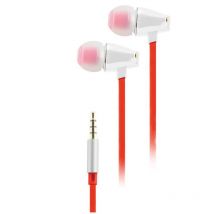CLiPtec® Remeoz Noise Isolating Ceramic In-Ear Earphone with Microphone & Flat Flex Anti Tangle Cord - White