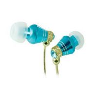 CLiPtec® Crystalica Max DEEP Base BME939 In-Ear Headphones with cable wrap - Blue