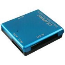 CLiPtec® Basic USB 2.0 Multi Card Reader - Blue