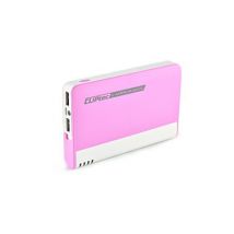CLiPtec 10000mAh Battery Power Bank Portable Dual Port Charger - Pink