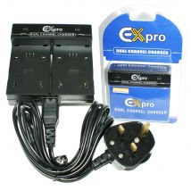 Ex-Pro® Canon BP-208, BP- 214, BP-218, BP-308, BP-315, CB-300E, CB300E - Dual (Twin) Battery Fast Charge Digital Camera Charger