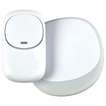 Doorbell Single Receiver Wireless Mains Plug-in with LED Alert & Volume Control