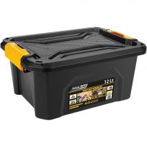 12L Heavy Duty Polypropylene Storage Box with Clip on Lid 385 x 295 x 175