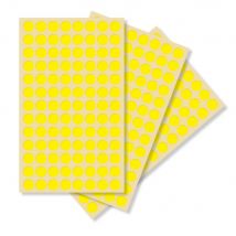 2600 Self Adhesive Round 8mm Sticky Yellow Dots Labels Stickers Circles Spots