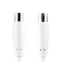 Bandridge 10m TV Ariel Cable Lead Connector Male to Female - White