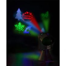 Christmas LED Projector Light with 4 Festive Slides Battery Operated
