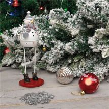 Snowman Standing 22cm Metal Christmas Decoration Ornament