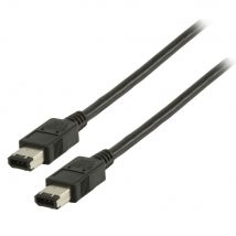 Valueline FireWire 400 Cable FireWire 6-Pin Male - FireWire 6-Pin Male 2.00 m Black