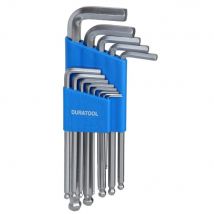 13pcs Ball-End Metric Hex Allen Key Set, Long Arm Heavy Duty Chrome Vanadium Steel