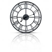 60cm 24" Large Stunning Outdoor Indoor Garden Decorative Clock Silent Running Black