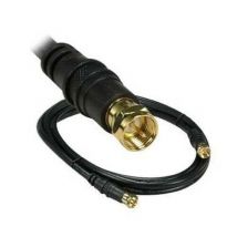 Belkin Gold Black Coax F Plug to F plug satellite F-Type  Cable Lead - 3m