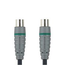 Bandridge 1m TV Ariel Cable Lead Connector Male to Female - Grey