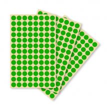 2600 Self Adhesive Round 8mm Sticky Green Dots Labels Stickers Circles Spots