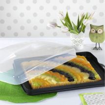 Tray Bake Cake Box Fresh Food Keeper Transportation Box Carrier Lid