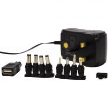 Multi-Voltage 1500mA 3V 4.5V 5V 6V 7.5V 9V & 12V Switch Mode Power Supply UK Plug