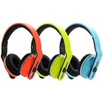 Cliptec Air-Neon Folding Wireless Bluetooth 4.2 Stereo Headphones with Handsfree Mic - Blue