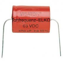 Visaton Bipolar Electrolytic Capacitor, 68 F, 63 V, Axial Leaded, 13mm