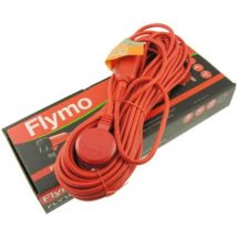 Flymo Genuine 12m Extension Power Cable & MOULDED UK Plug