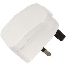 Mercury FCP Mains UK Converter Adapter Plug 2 Pin CEE 7/17 Euro to UK 3 Pin 5 Amp - White