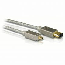 Philips FireWire Cable Male connector/Male connector, Gold, 2 m, 140 g, 23 cm, 35 mm