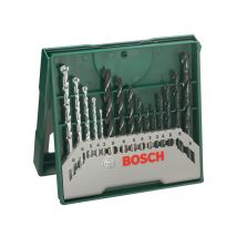 Bosch Powertool Accessories Bosch 2607019675 Mini-X-Line Twist Drill Bit Set 15 Piece