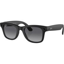 RAY-BAN Meta Wayfarer Glasses - Matte Black, Polarized Gradient Graphite