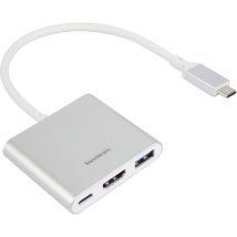SANDSTROM S3IN1AP25 3-port USB Type-C Connection Hub