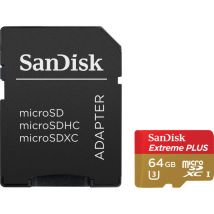 SANDISK Extreme Plus Class 10 microSDXC Memory Card - 64 GB