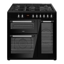 LOGIK LRC90B21 90 cm Dual Fuel Range Cooker - Black