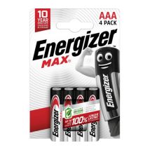 ENERGIZER Max AAA Alkaline Batteries - Pack of 4