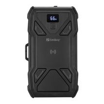 SANDBERG 10000 mAh Portable 5-Panel Solar Power Bank - Black