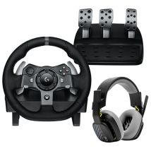 LOGITECH G920 Racing Wheel with Pedals & ASTRO A10 Gaming Headset Bundle