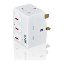 LOGIK L3WAYSP18 3-Socket Plug Adapter