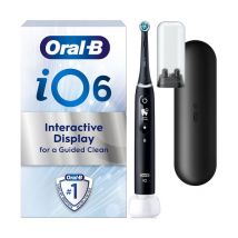 ORAL-B iO 6 Electric Toothbrush with Travel Case - Black Lava