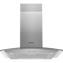 HOTPOINT PHGC6.4 FLMX Chimney Cooker Hood - Silver