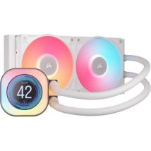 CORSAIR iCUE LINK TITAN 240 RX LCD RGB 240 mm Liquid CPU Cooler - RGB LED, White