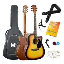 3RD AVENUE MX Cutaway Premium Electro-Acoustic Guitar Bundle - Sunburst