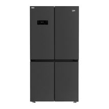 BEKO Pro GNE446224DVPZ American-Style Smart Fridge Freezer - Black Steel